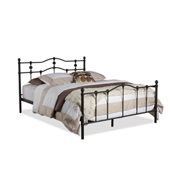 Baxton Studio Wendy Chic Vintage Antique Dark Bronze Queen Size Iron Metal Platform Bed